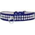 Mirage Pet Products Style No.72 Rhinestone Designer Croc Dog CollarBlue Size 16 82-21-BLC16